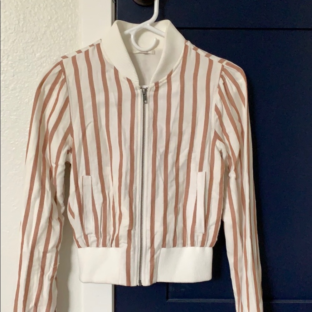 Striped Bomber Jacket